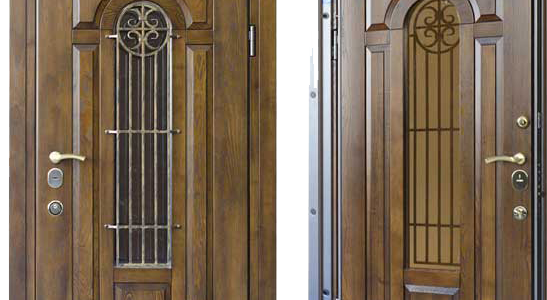 Входные шпонированные двери - преимущества материала