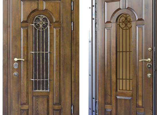 Входные шпонированные двери - преимущества материала